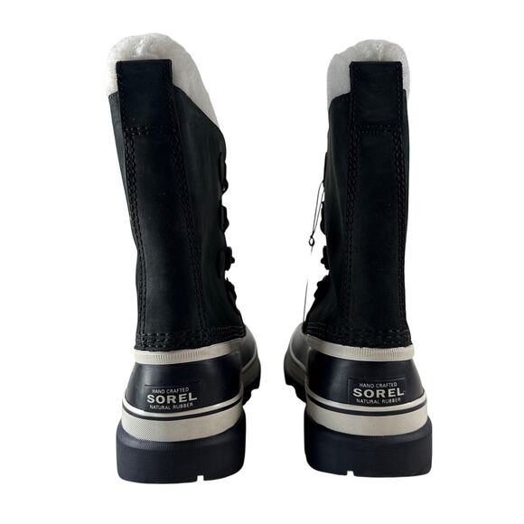 Sorel Caribou Winter Snow Boots Womens 10.5 Waterproof Leather Insulated Black - Picture 7 of 13